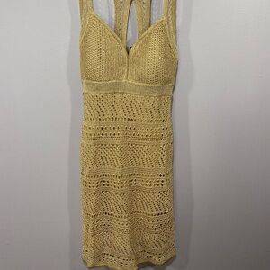 Guess gold crotchet dress